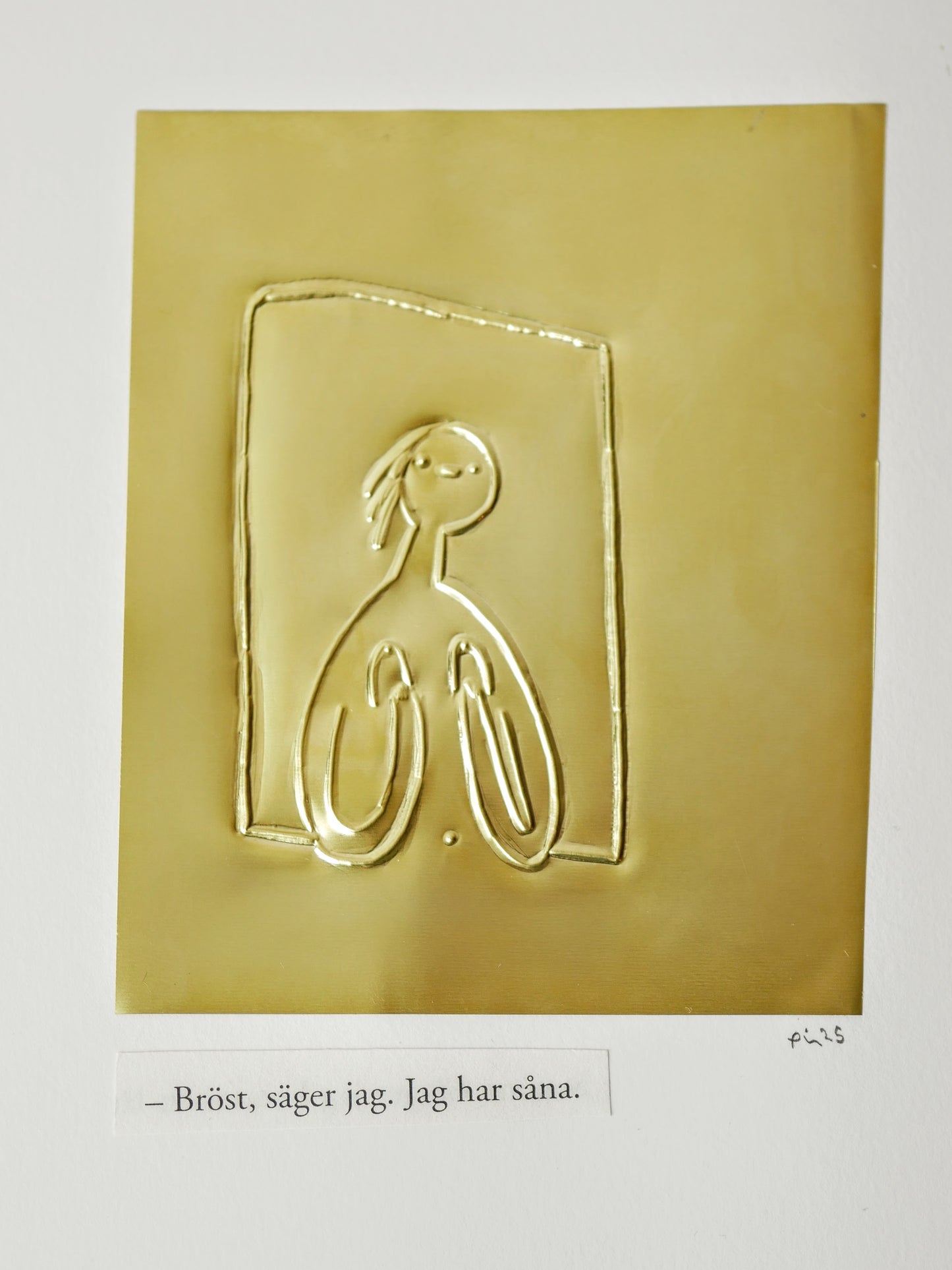 Bröst | Mässingsbild