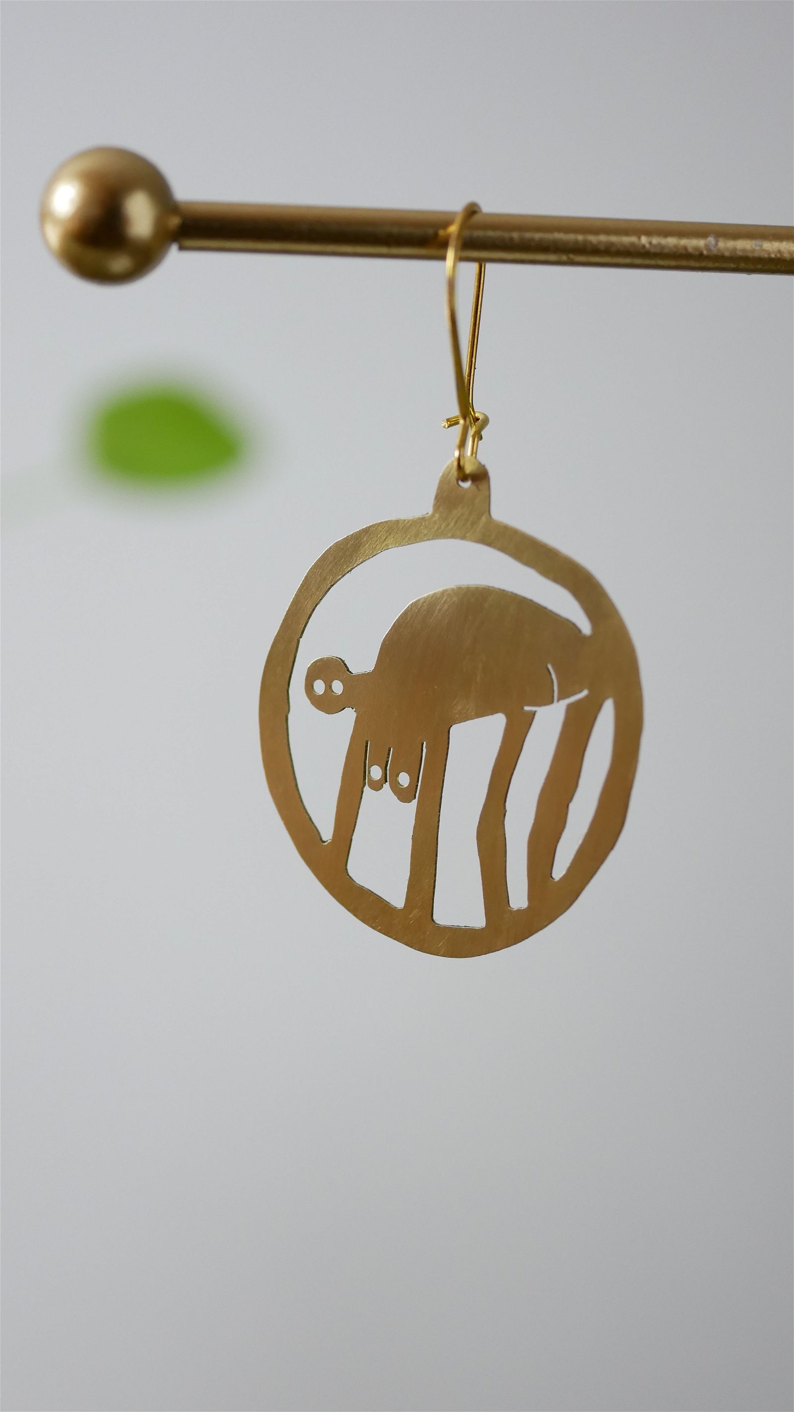 Person med rund ram -