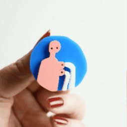 Milk fountain pin