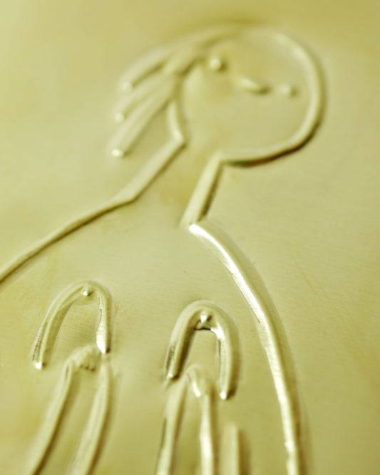 Bröst | Mässingsbild