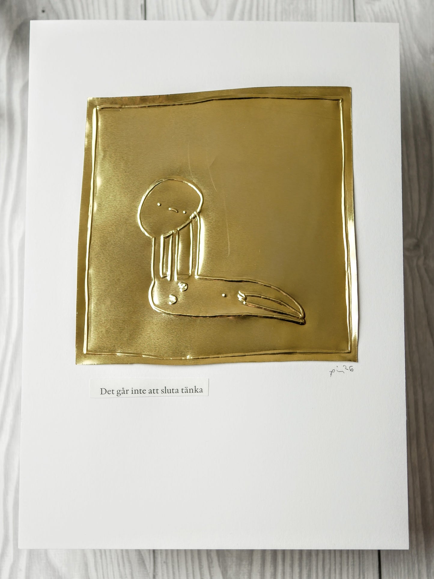 Stoppa tankarna | Mässingsbild